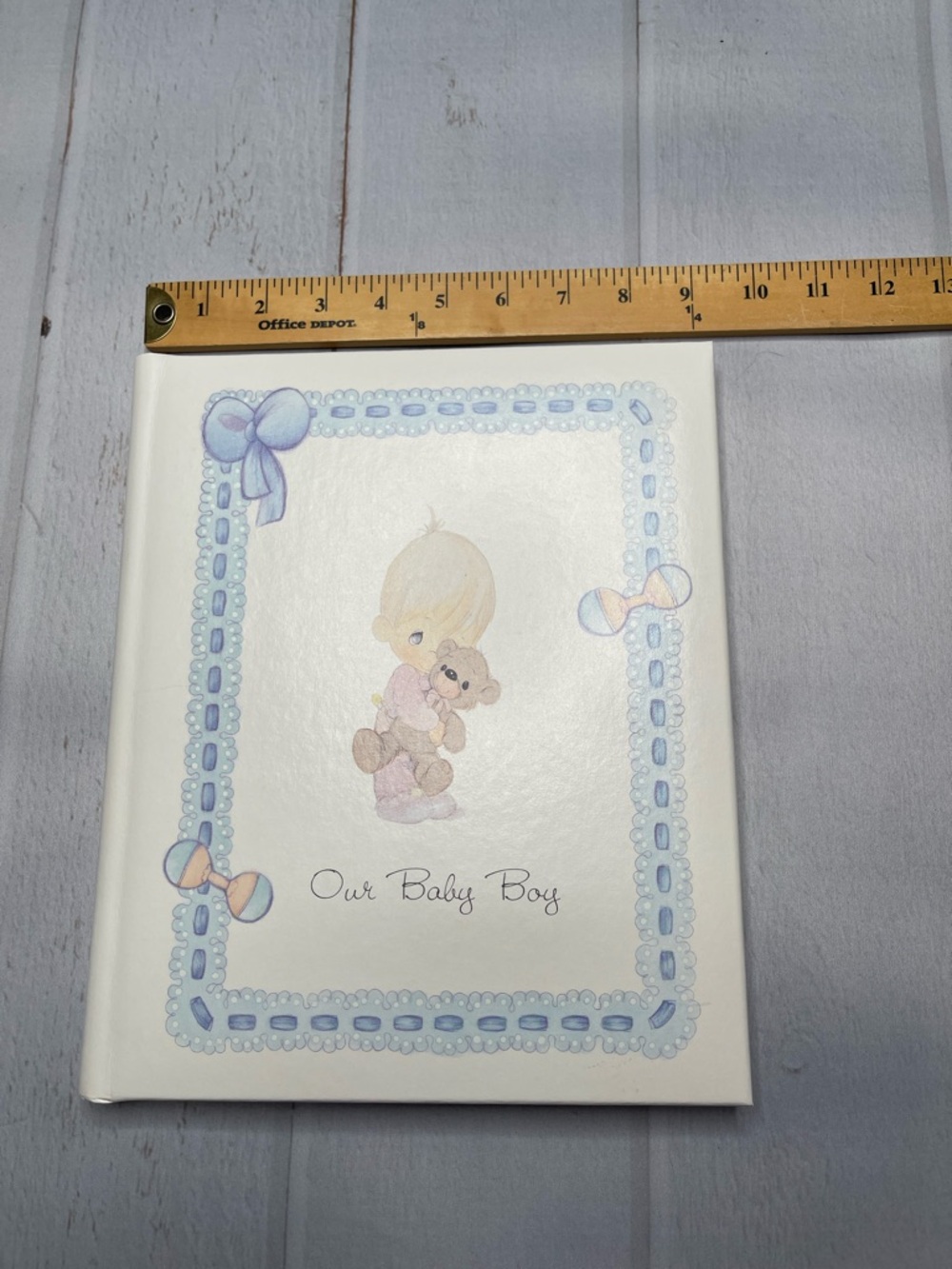 Vintage Precious Moments Baby Book Boy Keepsake 90s Pastel Scrapbook Album - Picture 12 of 14